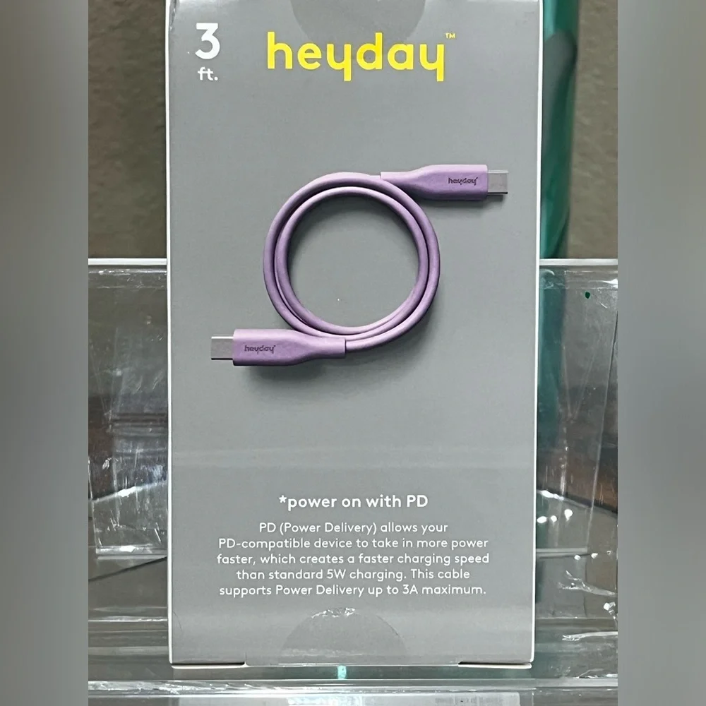 heyday USB-C to USB-C Fast Charging Cable, new!
